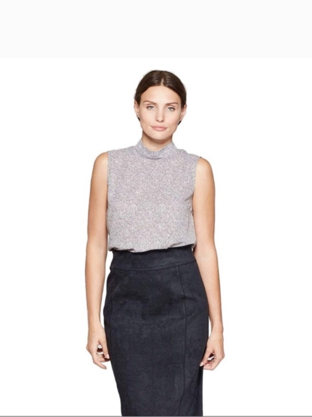 Prologue Sleeveless Mock Neck Blouse Size L